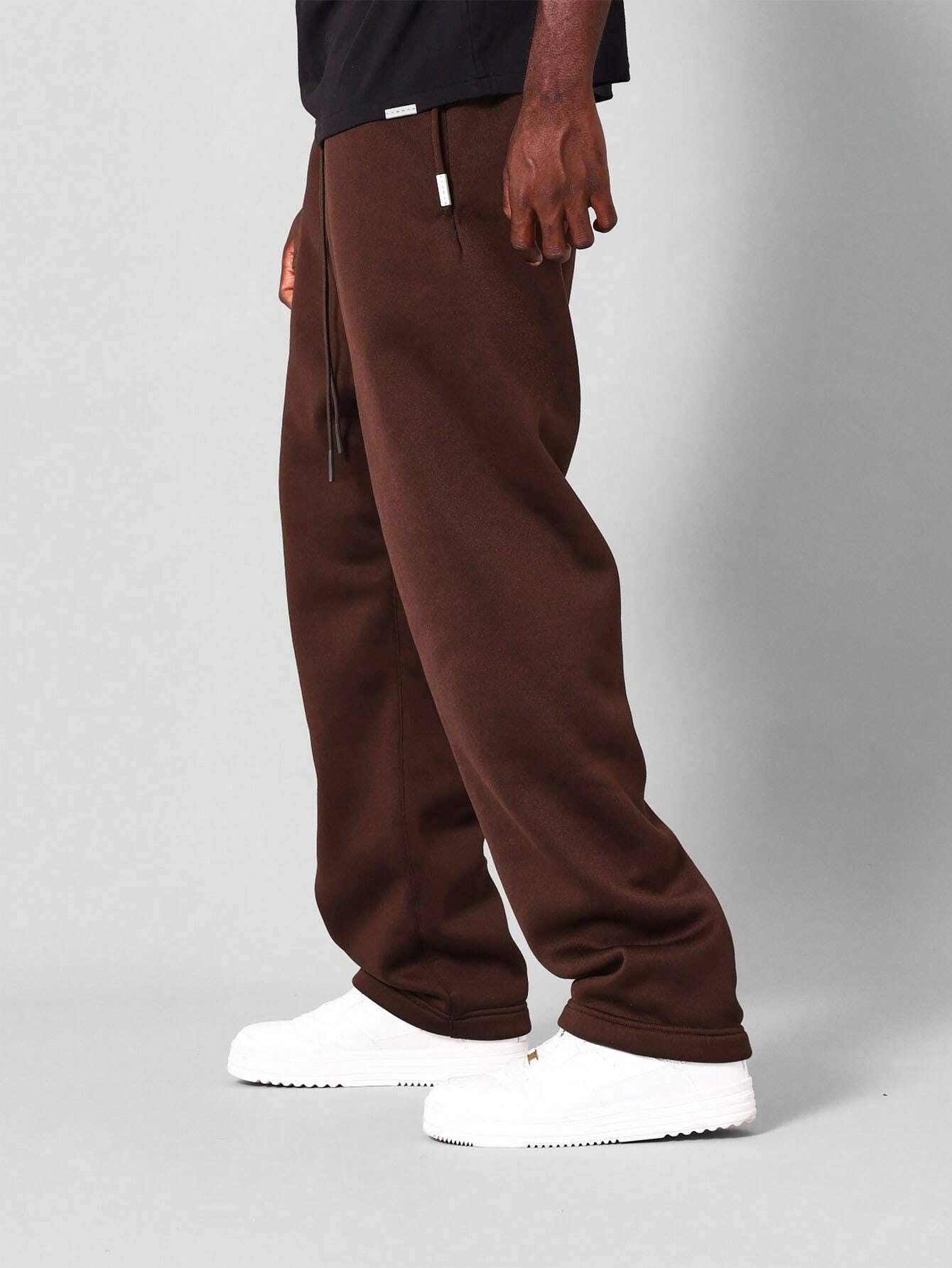 Basis grijze joggingbroek met rechte pasvorm en verlaagd kruis voor mannen Grijs / M