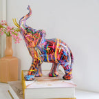 Artistieke Olifant Graffiti Beeldje