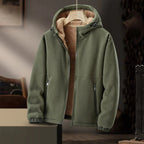 Heren Fleece Jacket Sherpa Gevoerd Capuchon Regular Pasvorm