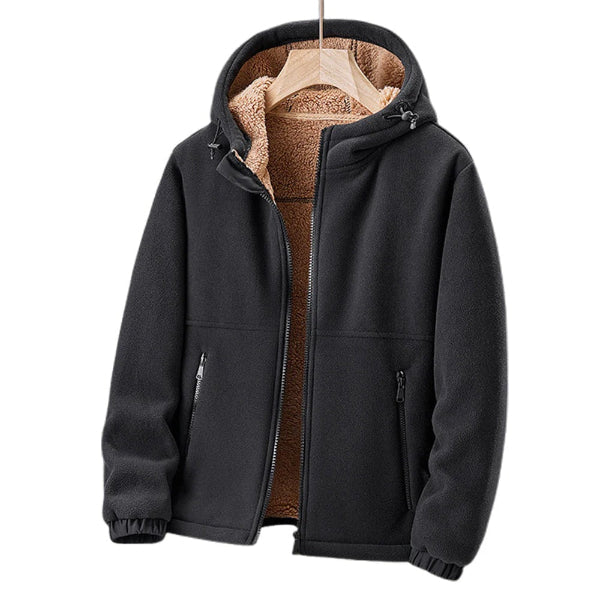 Heren Fleece Jacket Sherpa Gevoerd Capuchon Regular Pasvorm