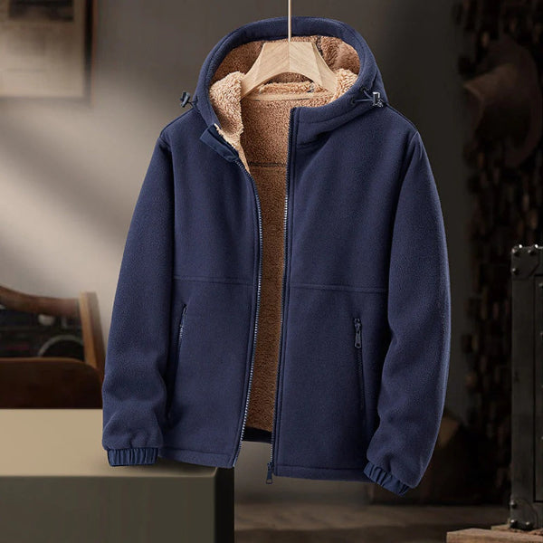 Heren Fleece Jacket Sherpa Gevoerd Capuchon Regular Pasvorm