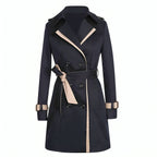 Dames Trenchcoat Lange met Wikkel en Knopen