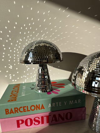 Disco Bal Paddenstoel met Retro Design en Licht