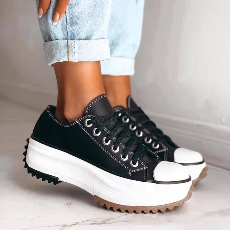 Platform Sneakers Dames Canvas Casual Chunky Zool Schoenen