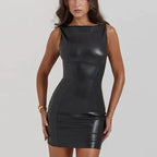 Sam™ - Vegan leren jurk