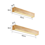 Rechthoekige LED wandlamp van hout Japan
