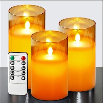 Moderne kaarsenset - LED kaars met afstandsbediening