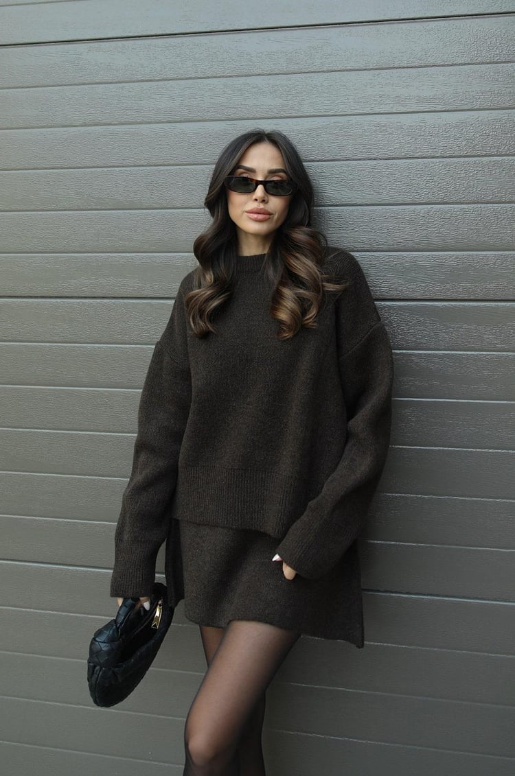 Damure - Cozy Knit 2-delige Trui en Rok set