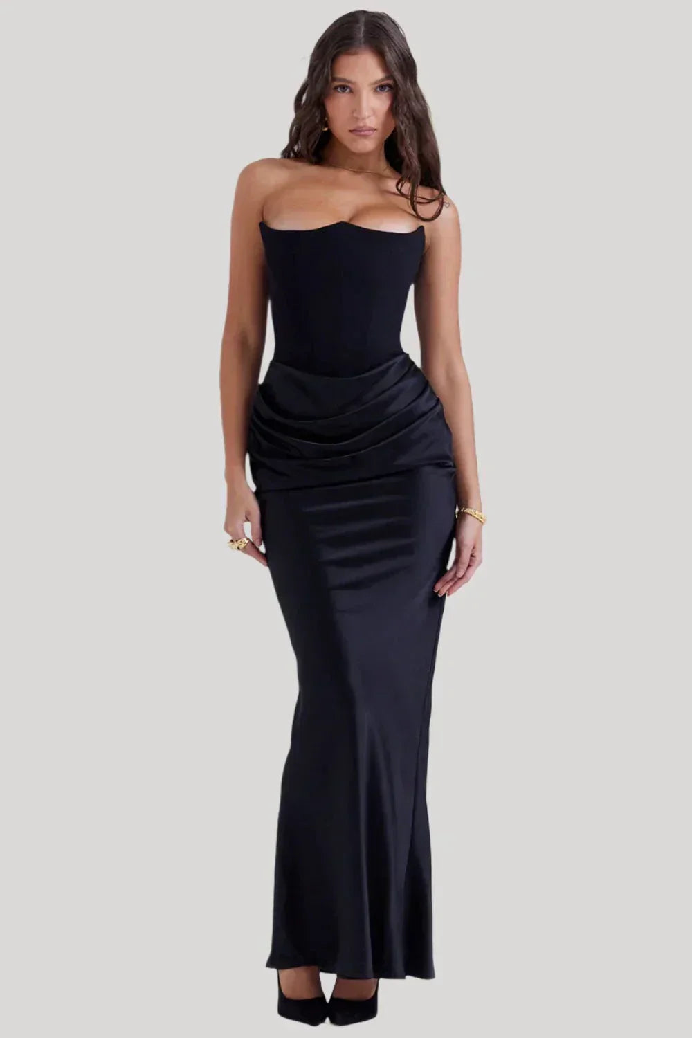 Fiona - Strapless Elegante Maxi Jurk