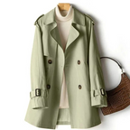 Dames Halflange Casual Jas Trenchcoat
