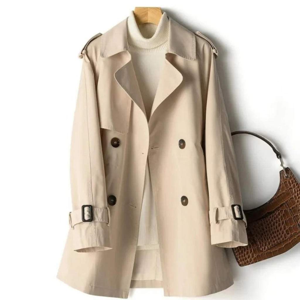 Dames Halflange Casual Jas Trenchcoat