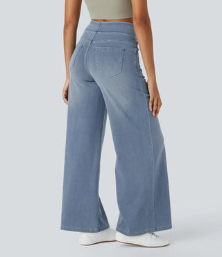 Evie | Comfy Elastische Broek met Hoge Taille