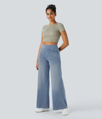 Evie | Comfy Elastische Broek met Hoge Taille