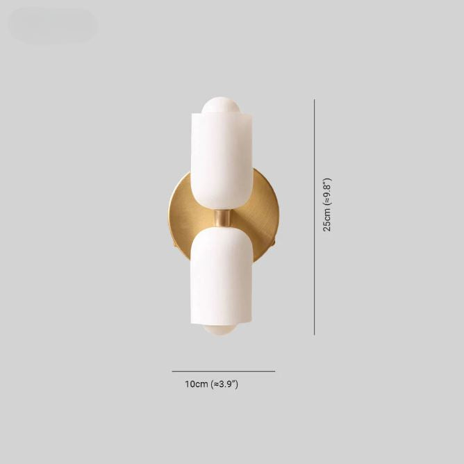LumoZen - Strakke LED Wandlamp met Zwart Glas