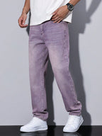 Mane - Casual gewassen herenjeans met rechte pijpen