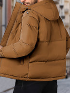 Winterjack Heren Winddicht Met Capuchon Warm Pasvorm - Pufferjas - Winterjas