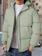 Winterjack Heren Winddicht Met Capuchon Warm Pasvorm - Pufferjas - Winterjas