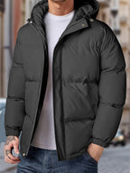 Winterjack Heren Winddicht Met Capuchon Warm Pasvorm - Pufferjas - Winterjas