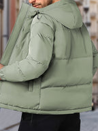 Winterjack Heren Winddicht Met Capuchon Warm Pasvorm - Pufferjas - Winterjas