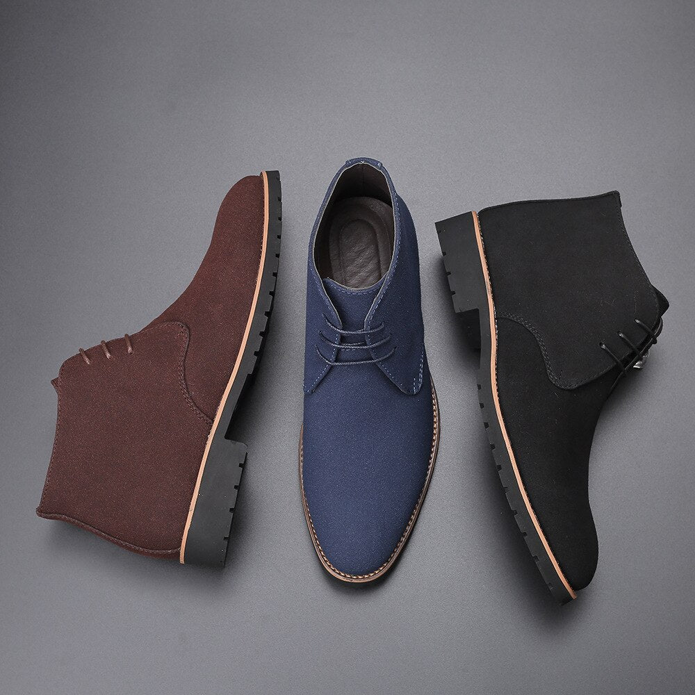 Fokas - Leren schoenen voor mannen van rundsuèdeleer