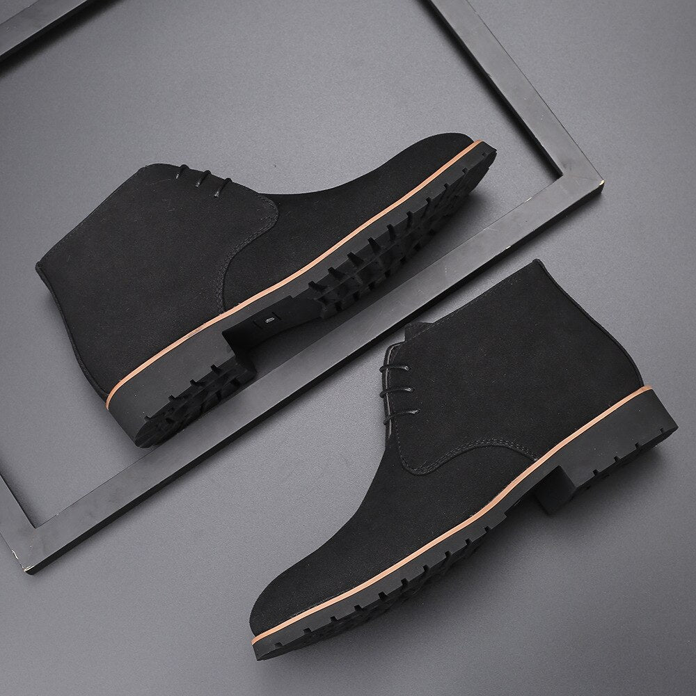 Fokas - Leren schoenen voor mannen van rundsuèdeleer