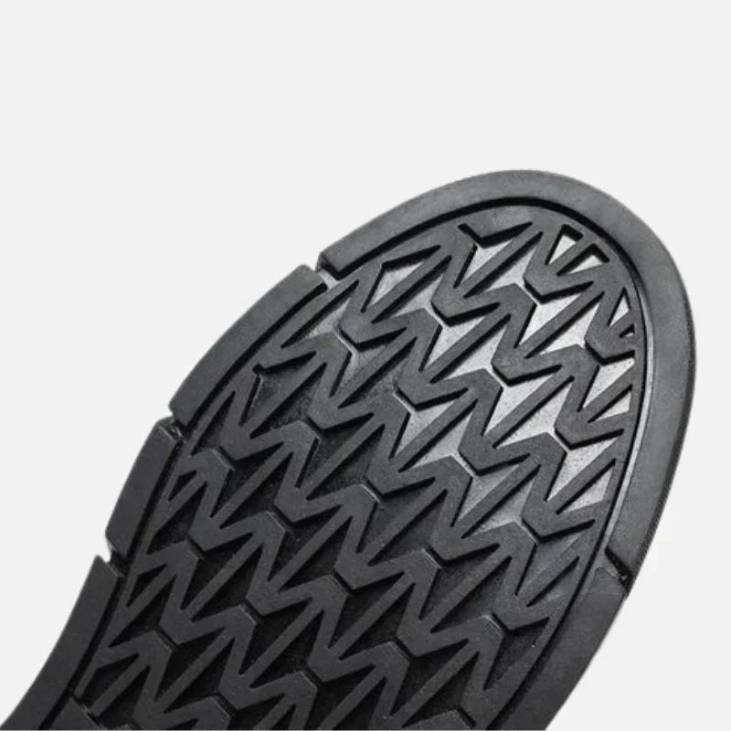 Allan - geheel zwarte leren sneakers