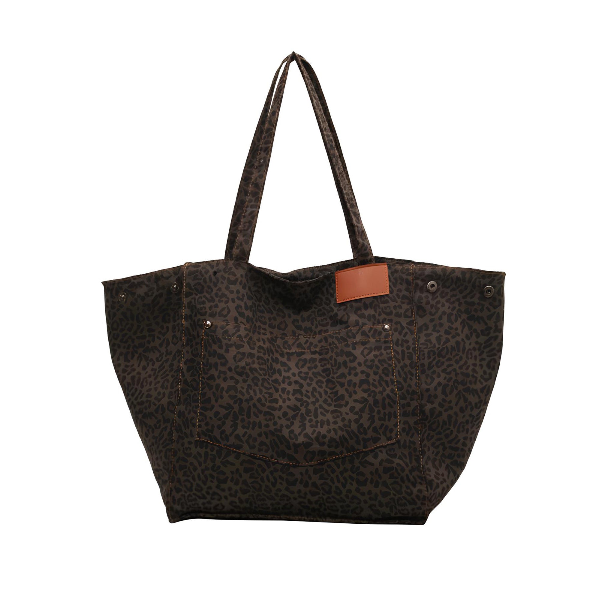 Grote luipaard canvas tas