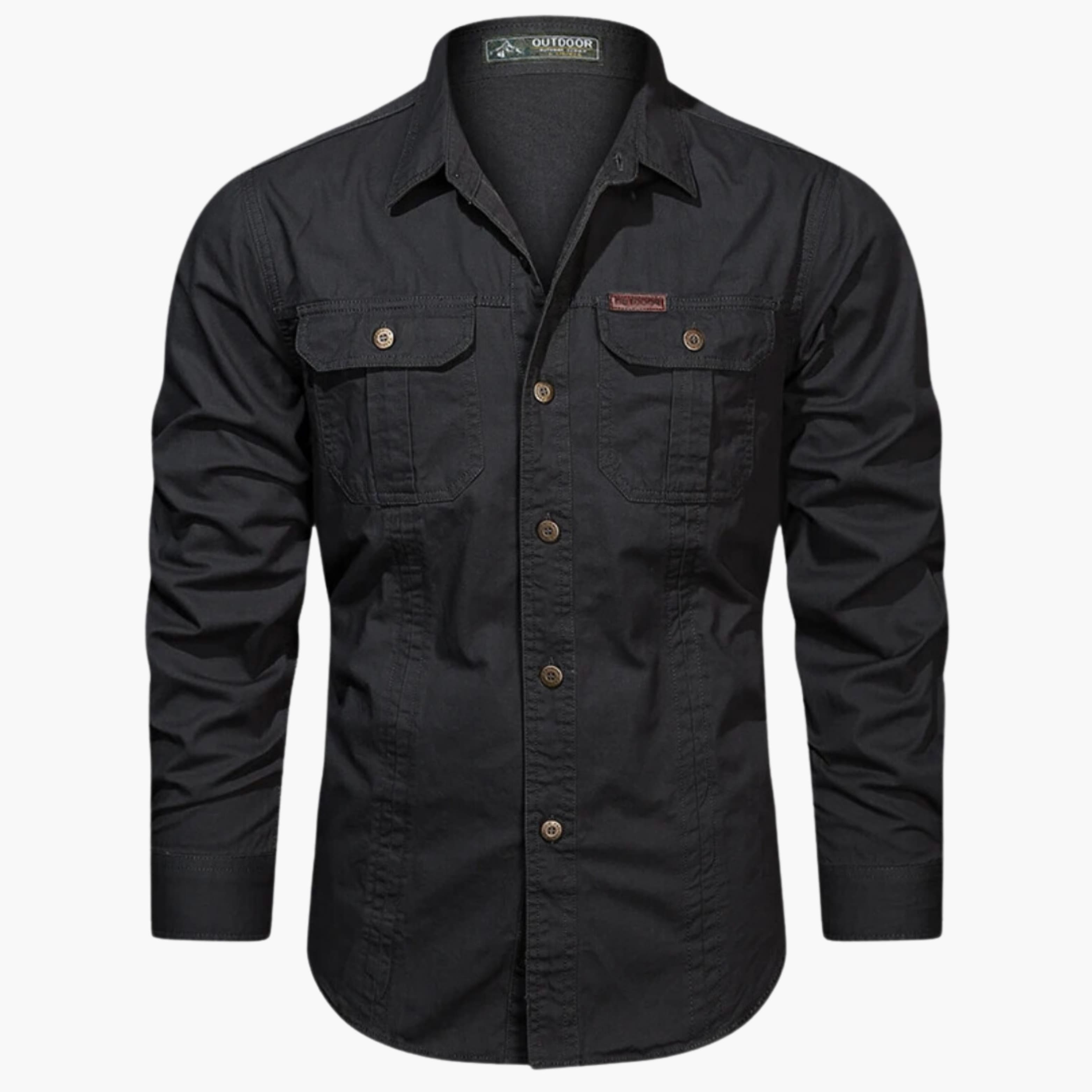 Cargo Shirt Heren Stevige Katoenen Cargo Overhemd