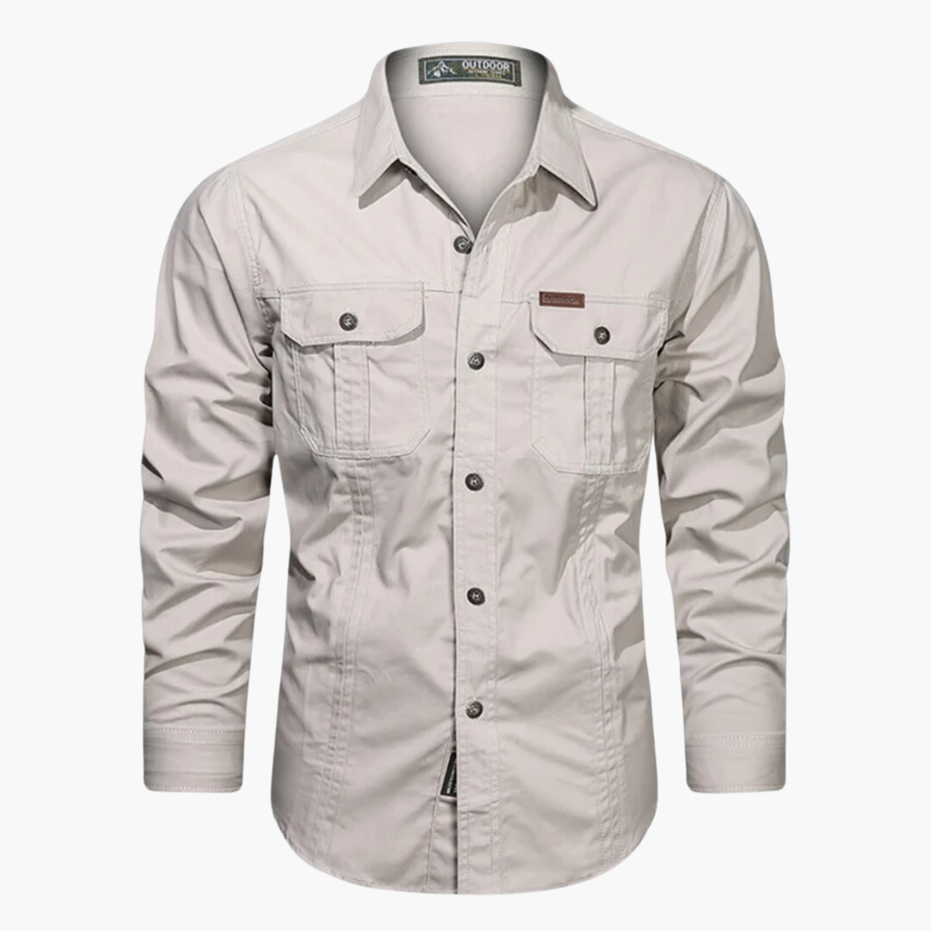 Cargo Shirt Heren Stevige Katoenen Cargo Overhemd