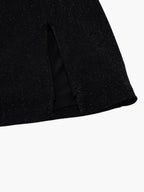 Sparkling Mesh Slip Mini Jurk met Zijsplit