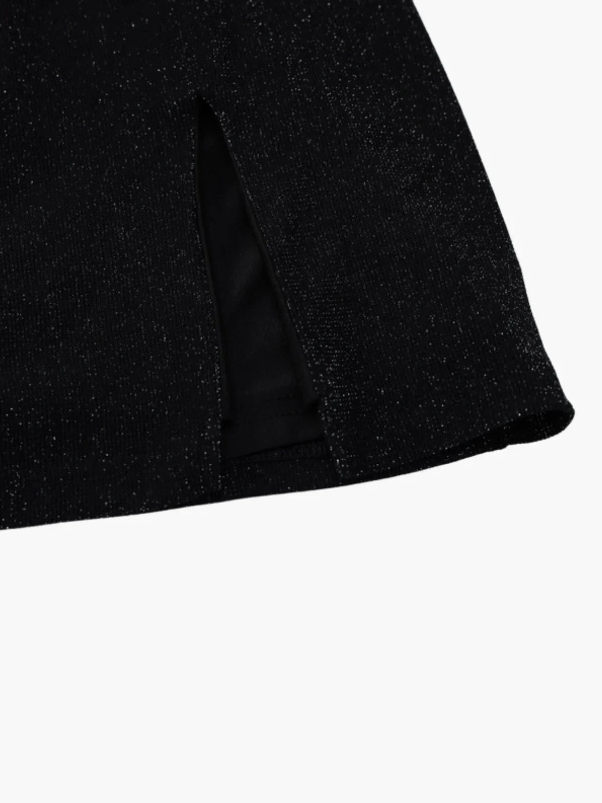 Sparkling Mesh Slip Mini Jurk met Zijsplit