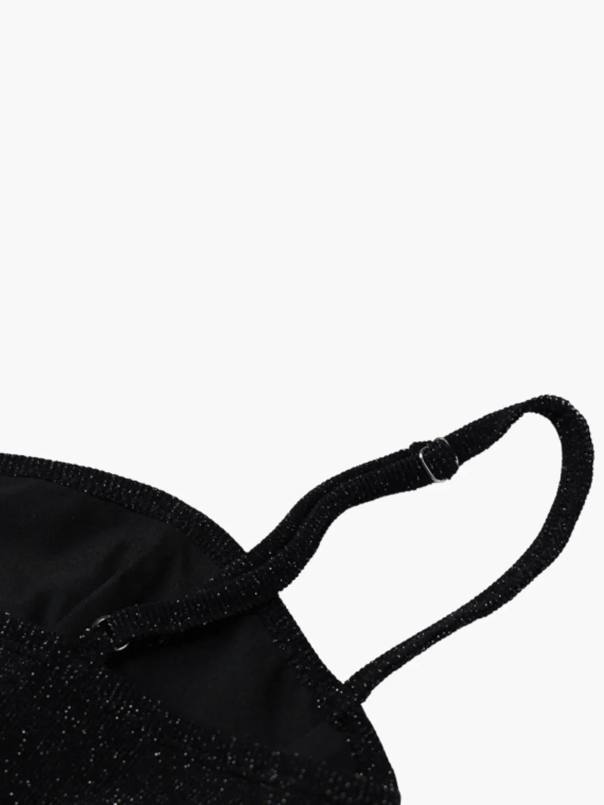 Sparkling Mesh Slip Mini Jurk met Zijsplit