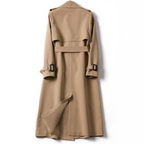 Dames Elegante Comfortabele Lange Dames Jas met Dubbele Knopen - Trenchcoat