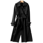 Dames Elegante Comfortabele Lange Dames Jas met Dubbele Knopen - Trenchcoat