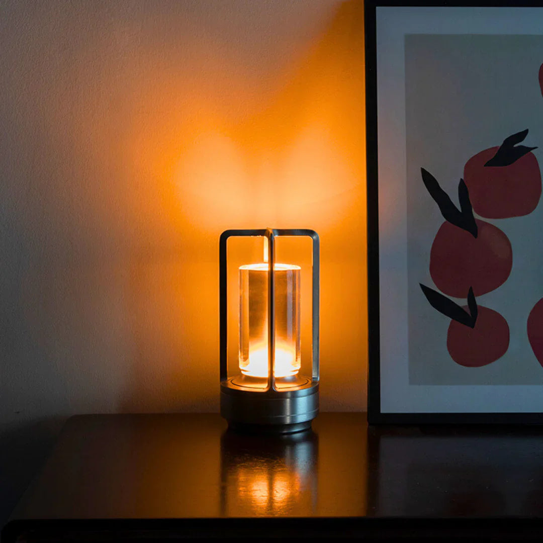 LumiGlow I Dimbare Tafellamp met Handgepolijst Kristalglas