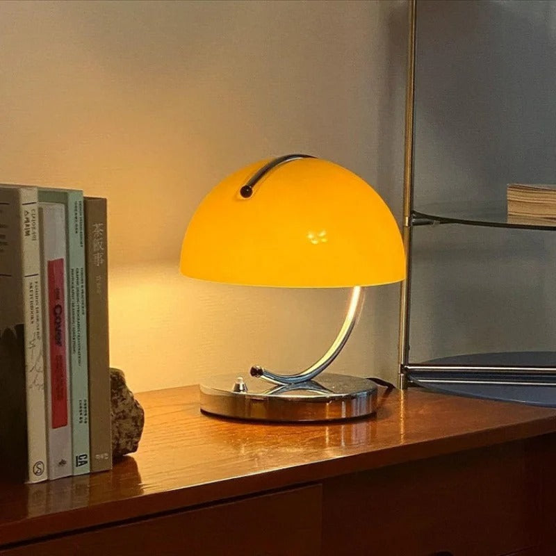 Glazen Bureaulamp Paddenstoelvormige Design Verlichting