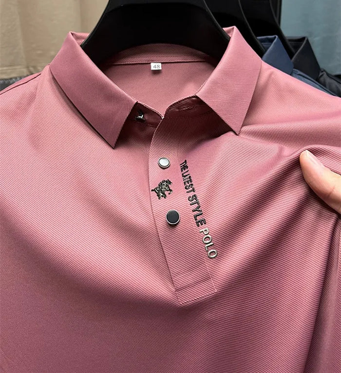 Variant image for Heren Poloshirt Blauw M Spierfit Katoen-25