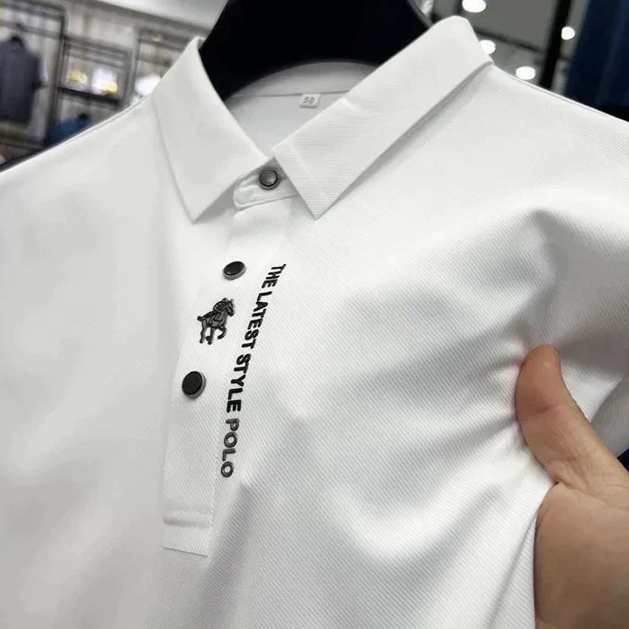 Variant image for Heren Poloshirt Blauw M Spierfit Katoen-17