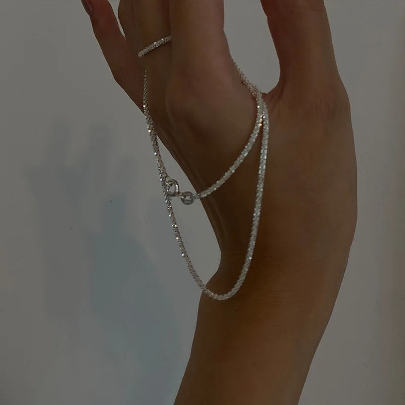 Minimalistische Zilveren Sterrenlicht Halsketting Set voor Elegante en Trendy Looks met Tijdloze Luxe en Veelzijdige Styling Opties