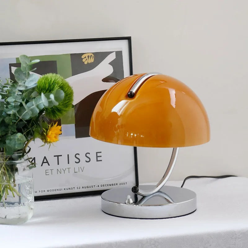 Glazen Bureaulamp Paddenstoelvormige Design Verlichting