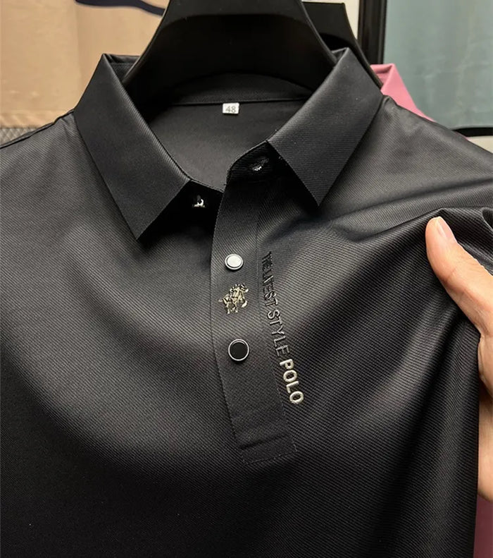 Variant image for Heren Poloshirt Blauw M Spierfit Katoen-9