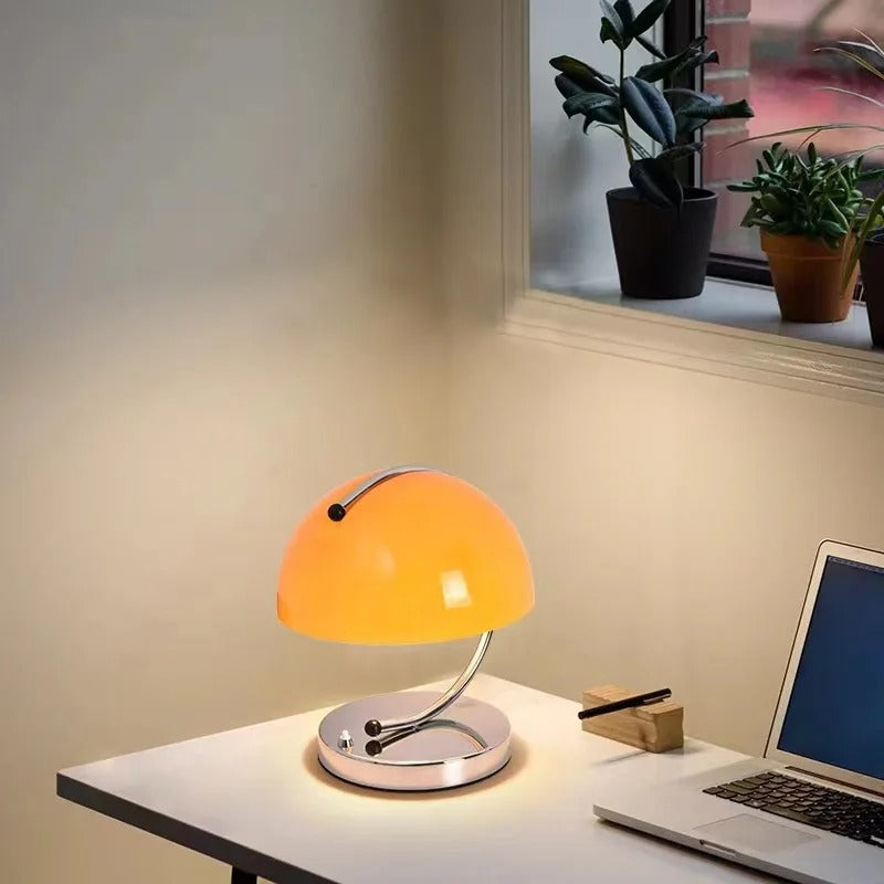 Glazen Bureaulamp Paddenstoelvormige Design Verlichting