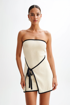 Mewena™ - Strapless gebreide mini-jurk