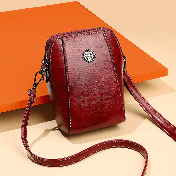 Retro leren crossbodytas™ | Stijlvolle schoudertas