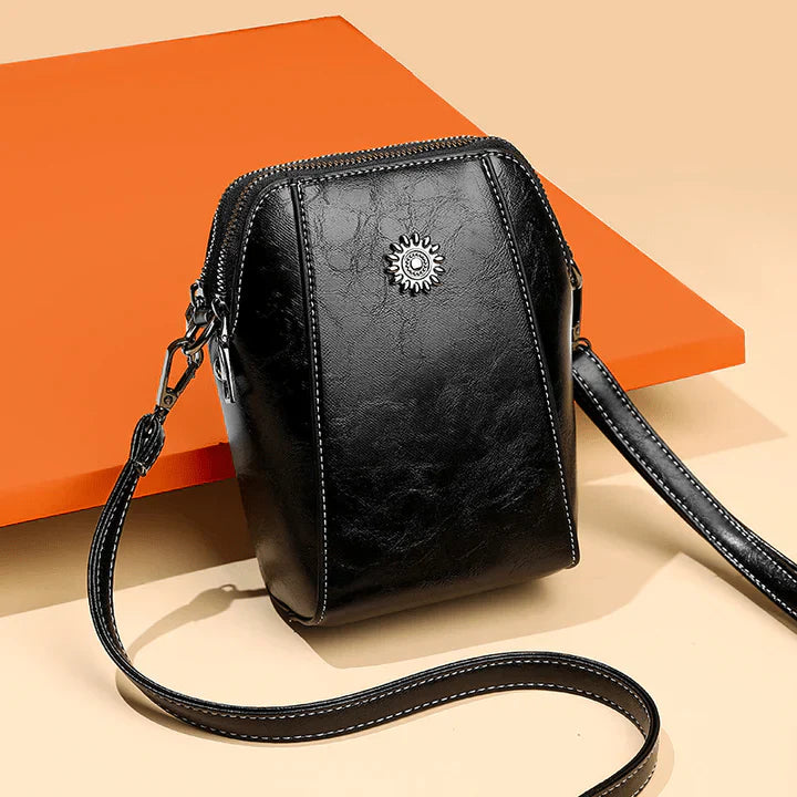 Retro leren crossbodytas™ | Stijlvolle schoudertas