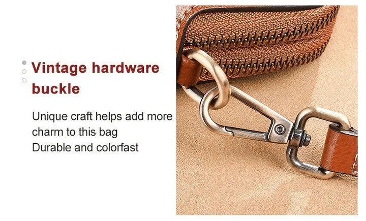 Retro leren crossbodytas™ | Stijlvolle schoudertas