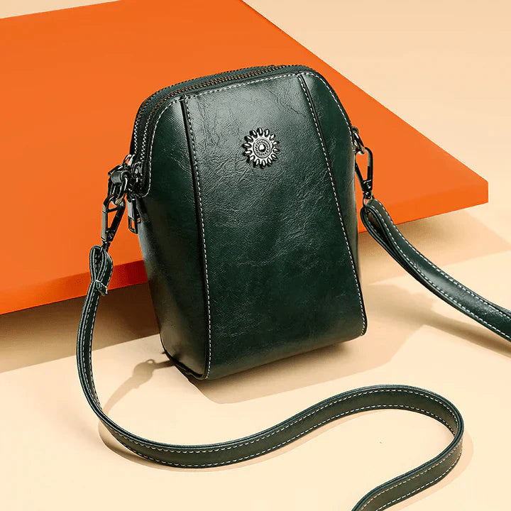 Retro leren crossbodytas™ | Stijlvolle schoudertas