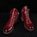 Heren Casual Leren Laarzen Comfortabele Stijlvolle Laarzen