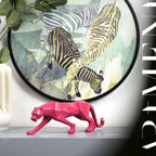 Moderne Kunst Geometrische Panter Standbeeld voor Woondecoratie