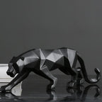 Moderne Kunst Geometrische Panter Standbeeld voor Woondecoratie